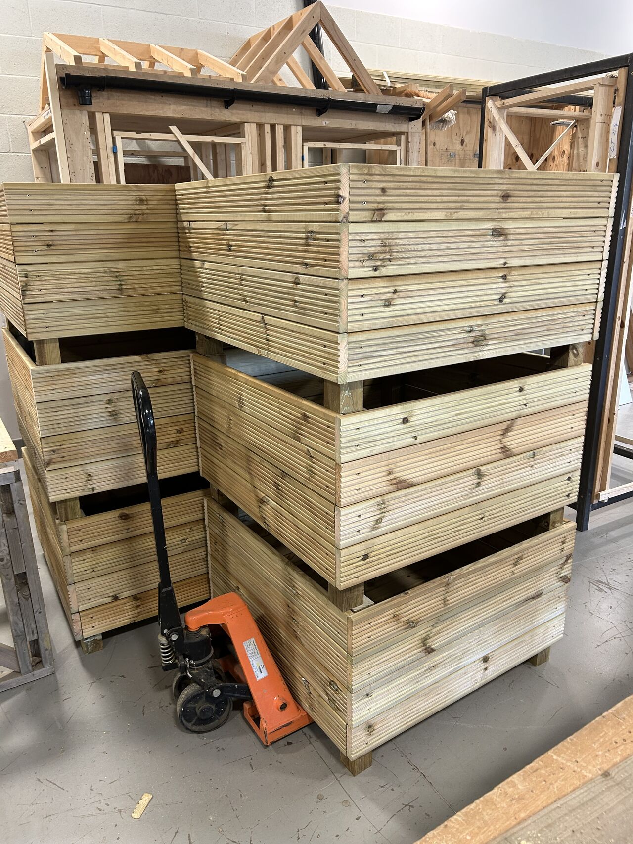 New planters waiting in workshop