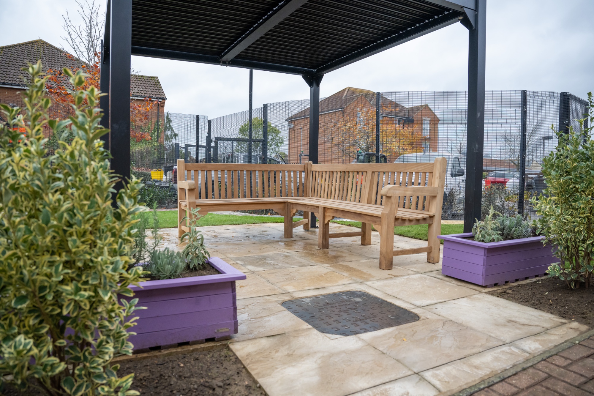 New external pergola and seating area